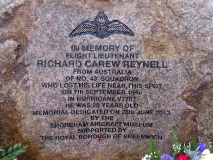 Flight Lieutenant ‘Dick’ Reynell memorial