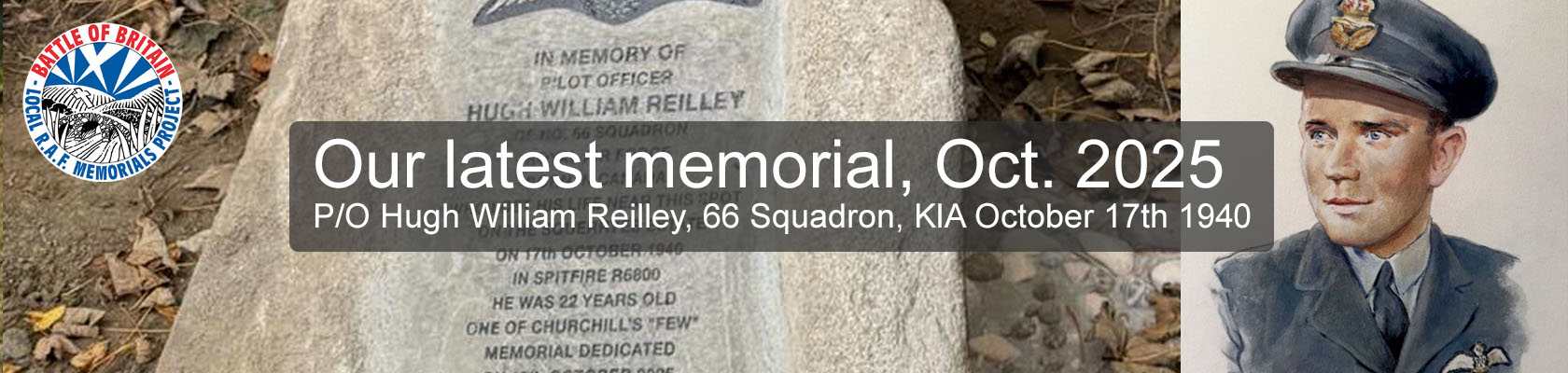 Latest memorial P/O Hugh Reilley